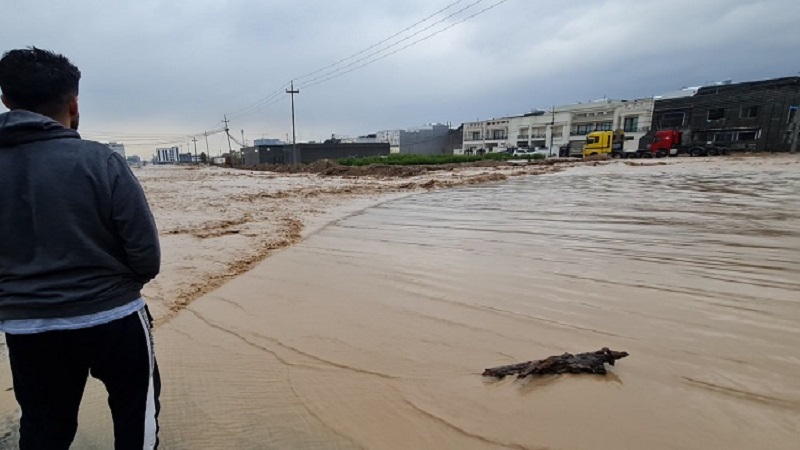 فيديو: الفيضانات تبتلع أحياء في أربيل وتؤجل امتحانات نصف السنة