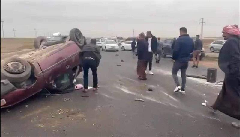 مصرع شخص وإصابة أربعة أخرين في حادث سير مأساوي على طريق كركوك داقوق
