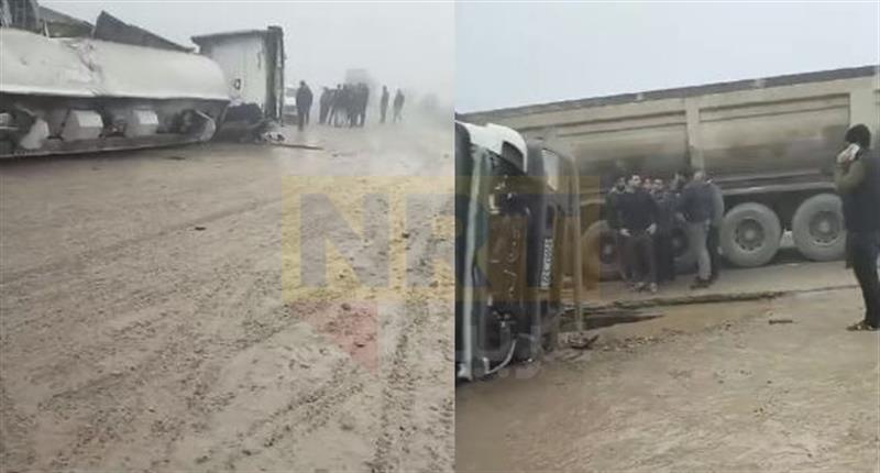 بالفيديو.. مصرع وإصابة 5 أشخاص جراء إصطدام مروع بين شاحنتين على طريق أربيل 