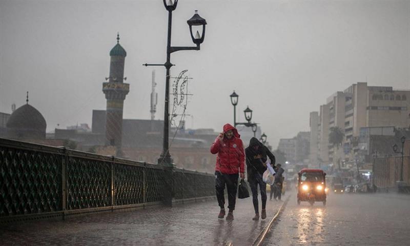 الانواء الجوية: استمرار تساقط الأمطار وانخفاض درجات الحرارة بعموم البلاد