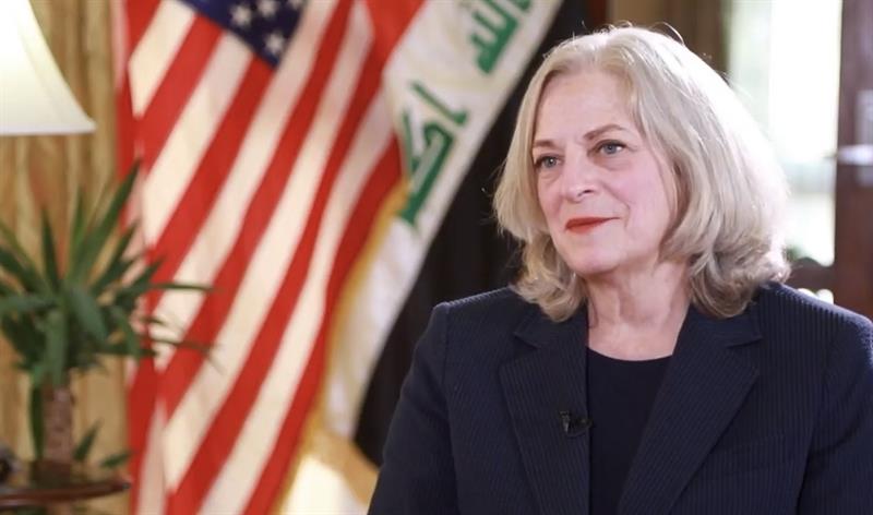 السفيرة الأمريكية في بغداد تدين الهجوم على مطار عربت في السليمانية