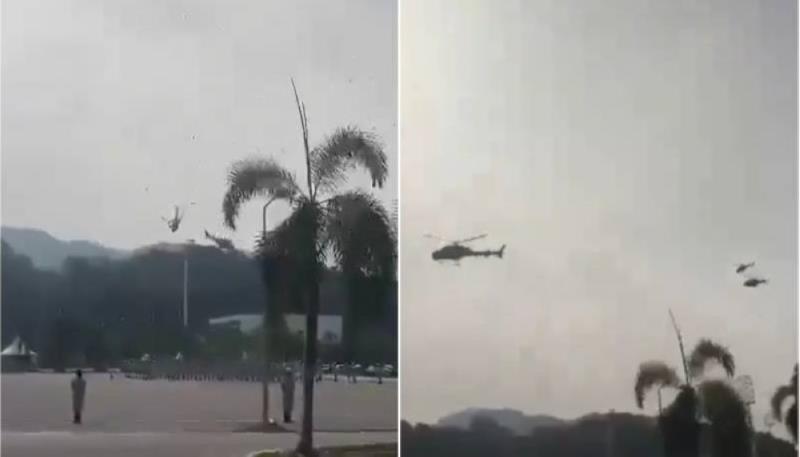 بالفيديو.. مقتل 10 أشخاص في حادث تصادم مروحيتين عسكريتين في ماليزيا