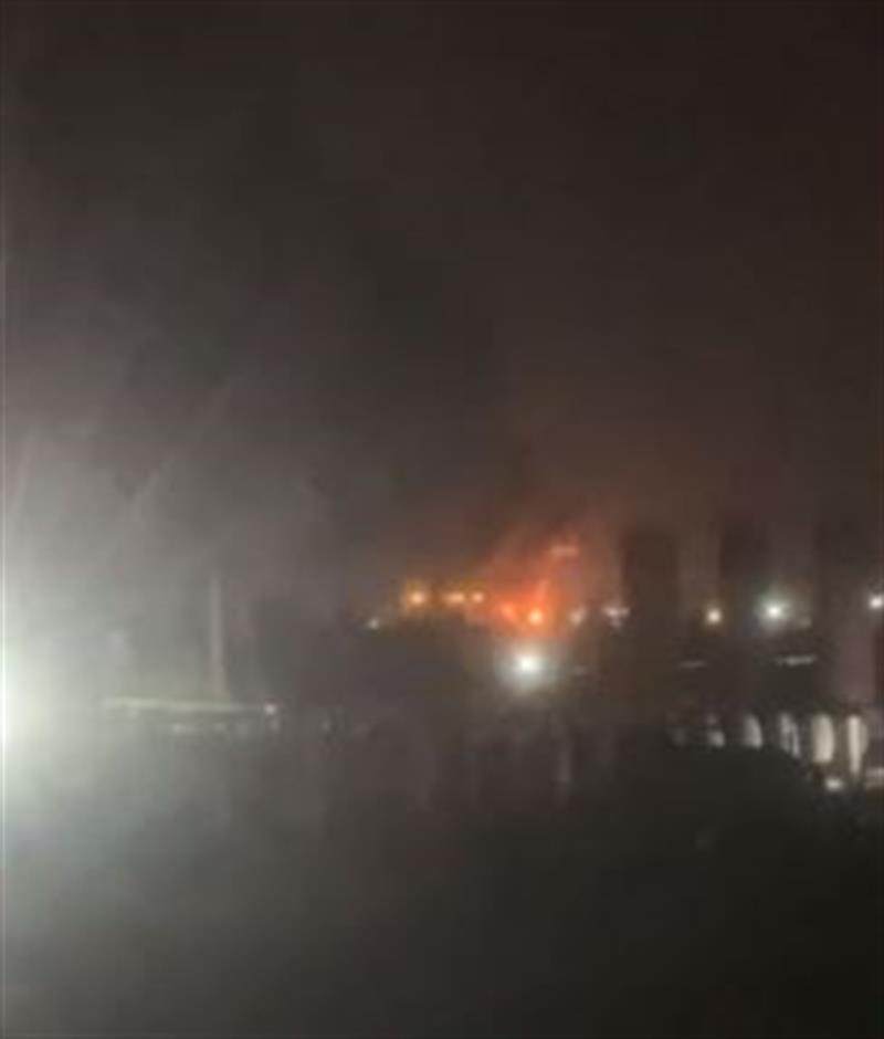 إندلاع حريق في مصفی متین في أربيل
