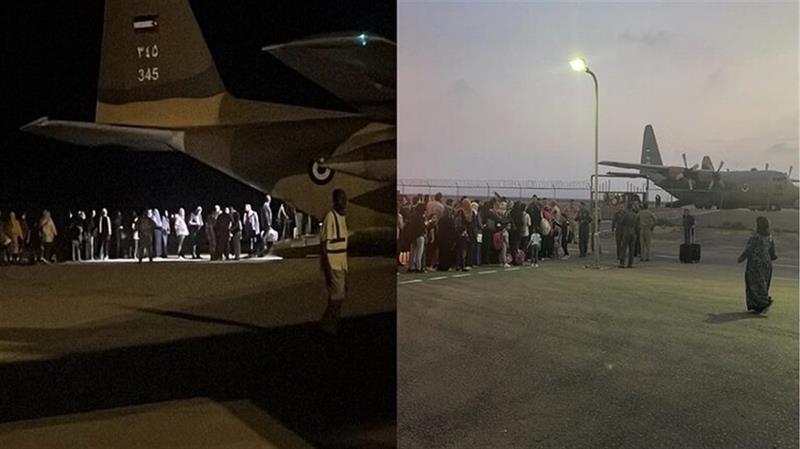 الاردن تجلي 343 شخصا بينهم عراقيين من السودان على متن طائرات عسكرية 