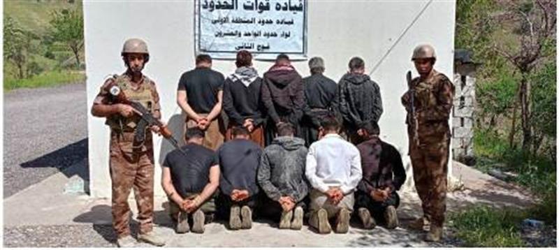 قوات الحدود تلقي القبض على 13 متسللا في محافظة السليمانية