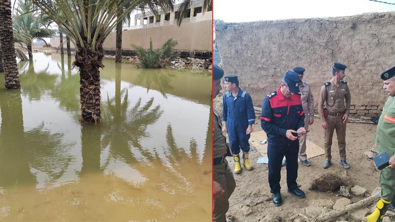 بالصور.. الشروع بانقاذ القرى المتضررة من السيول في ديالى
