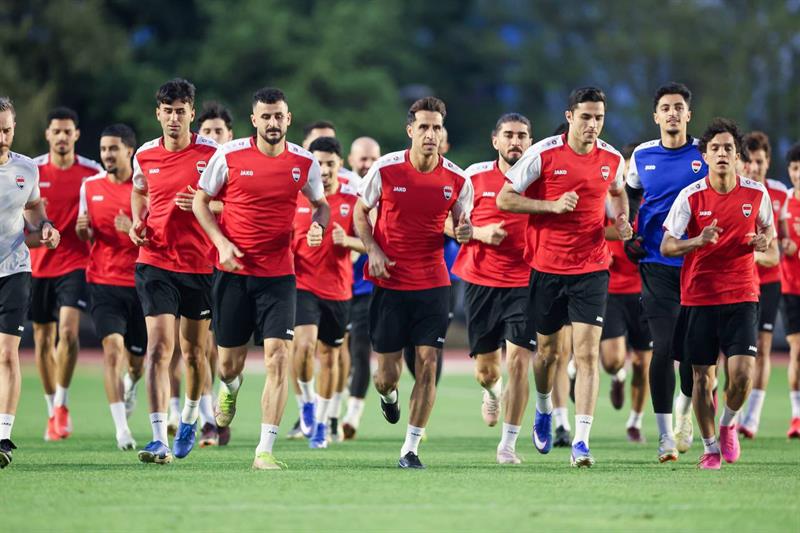 وێنە.. کۆتا راهێنانی هەڵبژاردەی عێراق بۆ ڕووبەڕووبونەوەی بۆلیڤیا