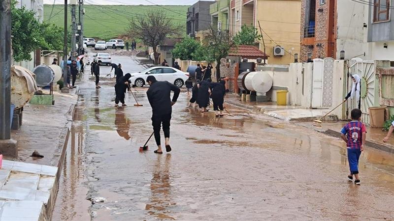 زاخۆ؛ بەهۆی لافاوەوە زیان بە چەند ماڵێک گەیشتووە

