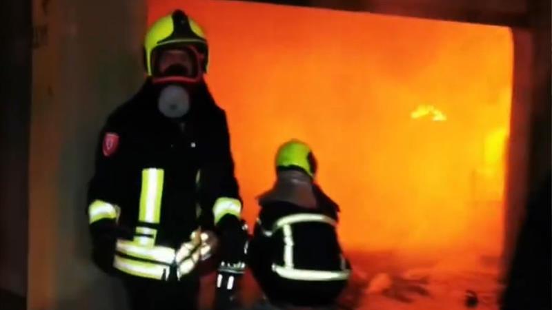 ڤیدیۆ؛ بەهۆی زۆپای دارەوە ئاگر لە دوکانێک کەوتەوە