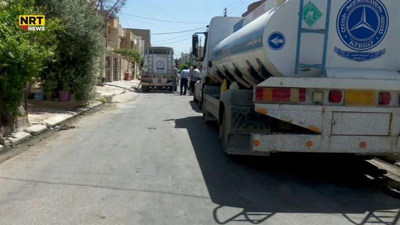 نەوەی نوێ بەردەوامە لە دابەشکردنی ئاو لە گەڕەکە بێئاوەکانی سلێمانی
