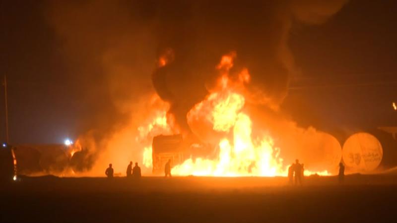 سێ تەقینەوەی بەهێز لە پاڵاوگەیەکی سەر رێگای گوێر رویدا


