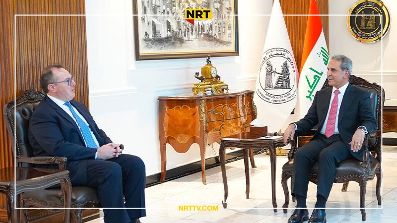 فایەق زێدان و بەرپرسی کاروباری ئەمریکا لە عێراق ڕێکارە دادوەرییەکانیان تاوتوێ کرد