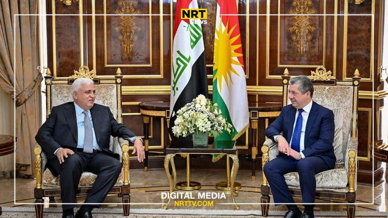 مەسرور بارزانی و سەرۆکی حەشدی شەعبی دۆخی عێراق و ناوچەکەیان تاوتوێ کرد