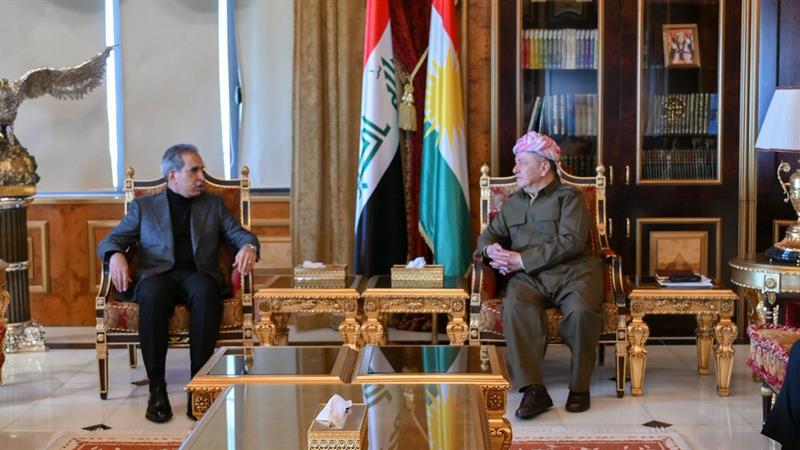 مەسعود بارزانی و سەرۆکی ئەنجوومەنی باڵای دادوەریی عێراق کۆبوونەوە