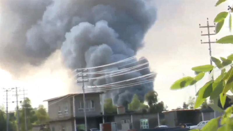 لە هەولێر ئاگر لە کارگەیەک کەوتەوە
