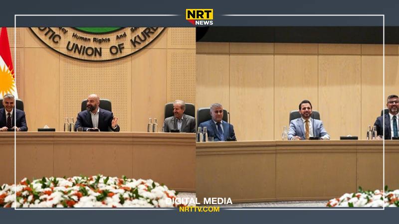 نەوەی نوێ و یەکێتی بەسەرپەرشتی شاسوار عەبدولواحید و بافڵ تاڵەبانی کۆبوونەوە